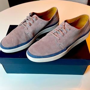 Cole Haan Ridley grey suede sneakers.